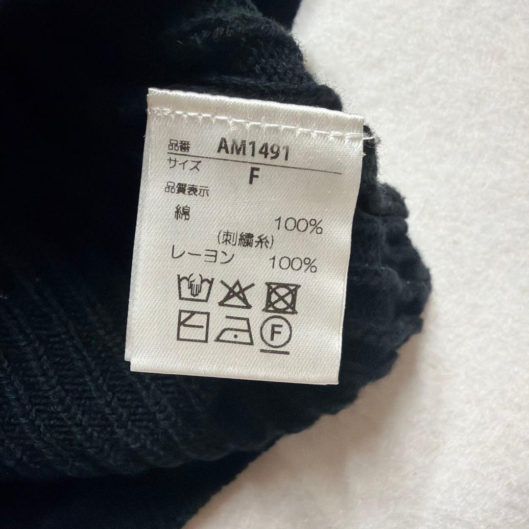 andmary Lindsay logo tops blackトップス