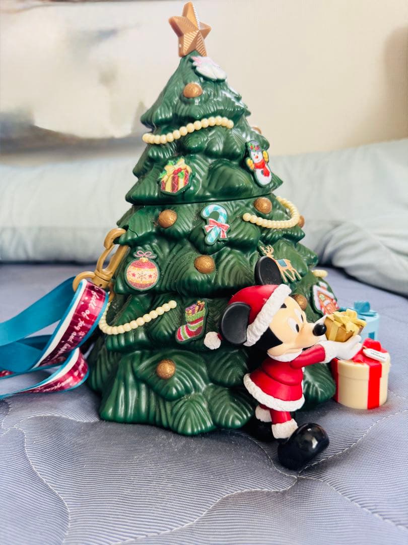 新品未使用 ディズニー クリスマス ツリー ミッキー ポップコーン バケット