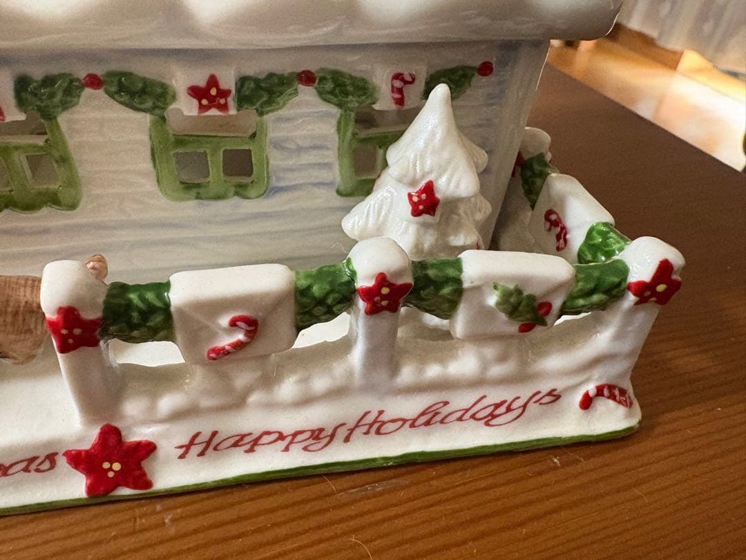 ビレロイ&ボッホクリスマスキャンドルホルダーハウス猫犬