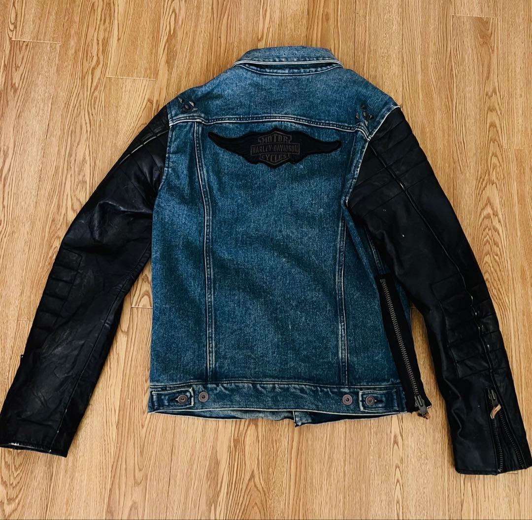 Harley-Davidson デニムレザーライダースジャケット