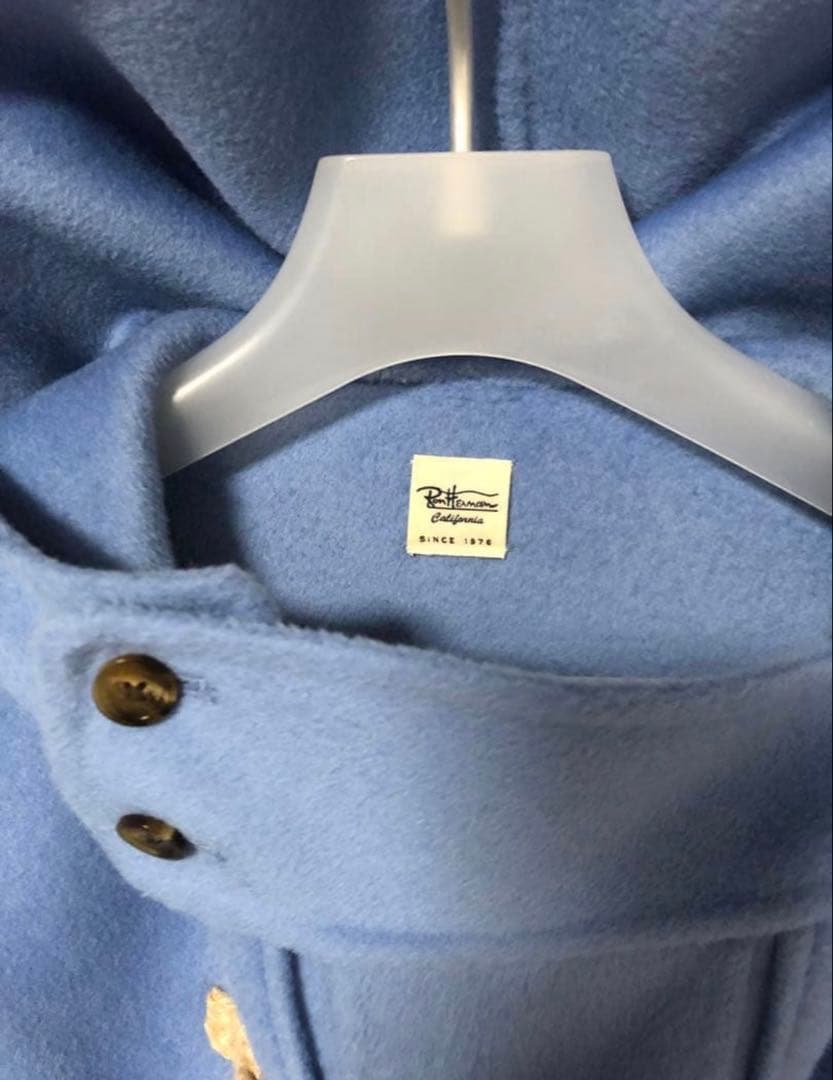 【美品】RonHerman　ダッフルコート スカイブルー XS サイズ