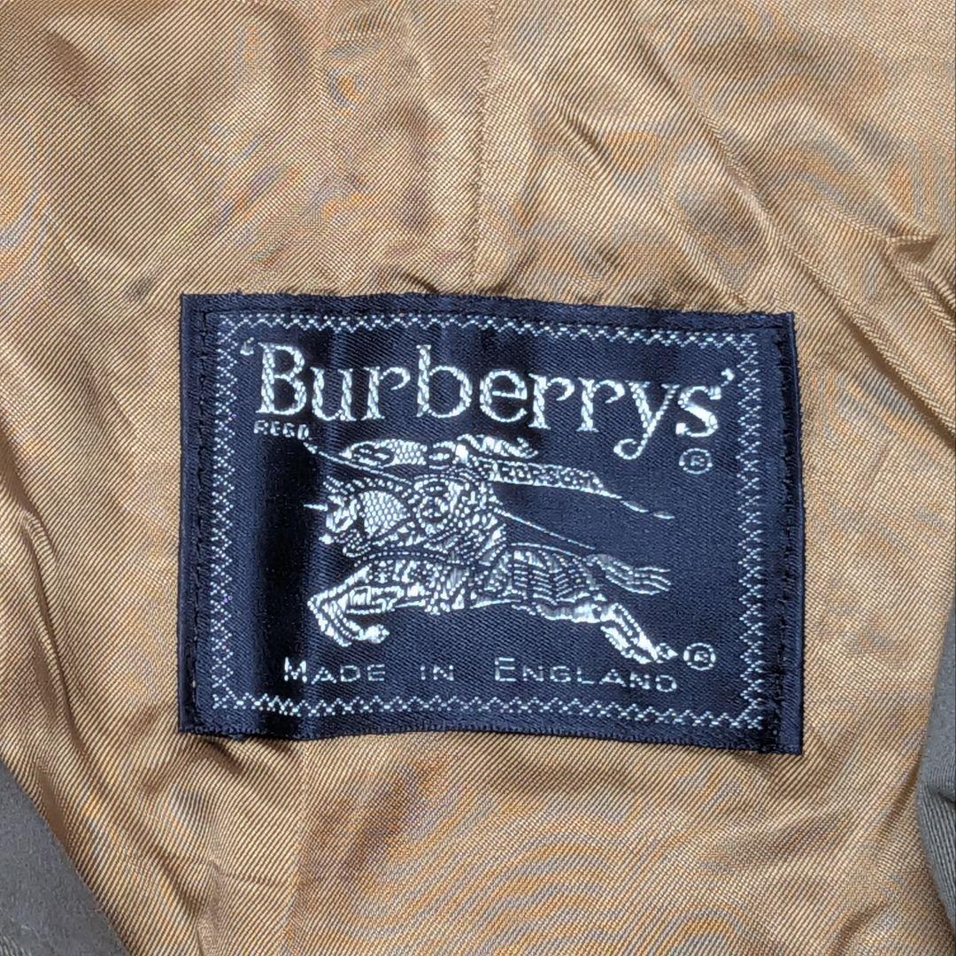 美品★BURBERRY ステンカラーコート 濃ベージュ チェック柄 メンズL