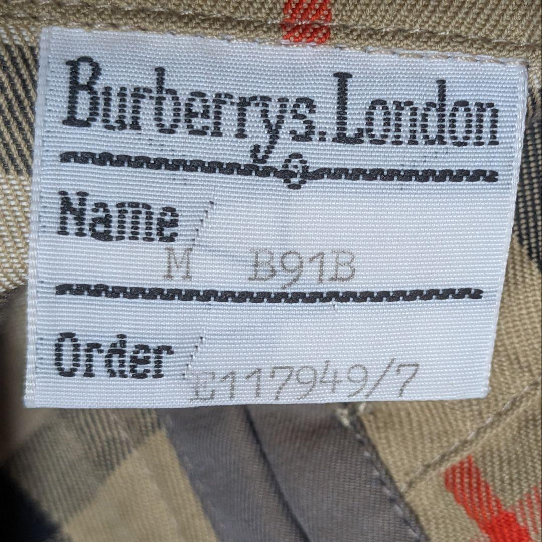 美品★BURBERRY ステンカラーコート 濃ベージュ チェック柄 メンズL