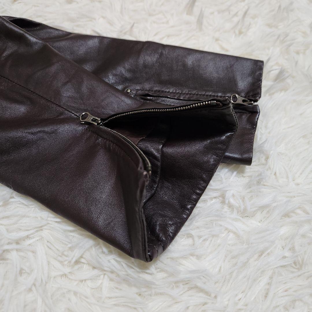 【本革】レリアン ラムレザー ライダースジャケット 大きめ XLサイズ