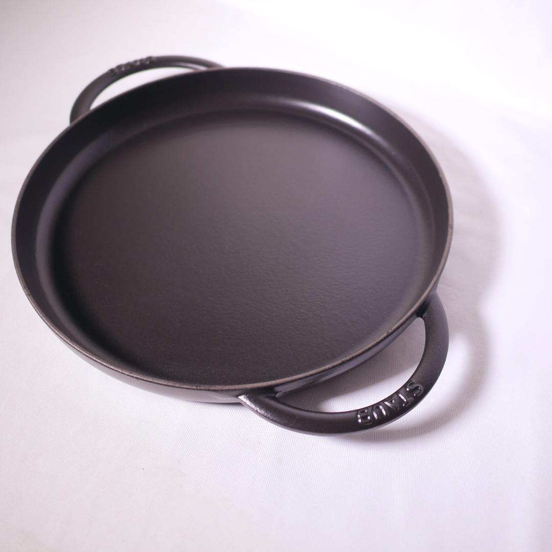 STAUB ストウブ ラウンドダブルハンドル ピュアグリドル 12インチ