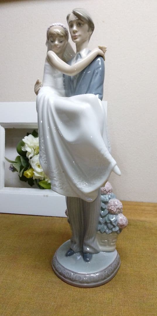 美品リヤドロ LLADRO HAPPY WEDDING 記念日 お祝い 結婚式