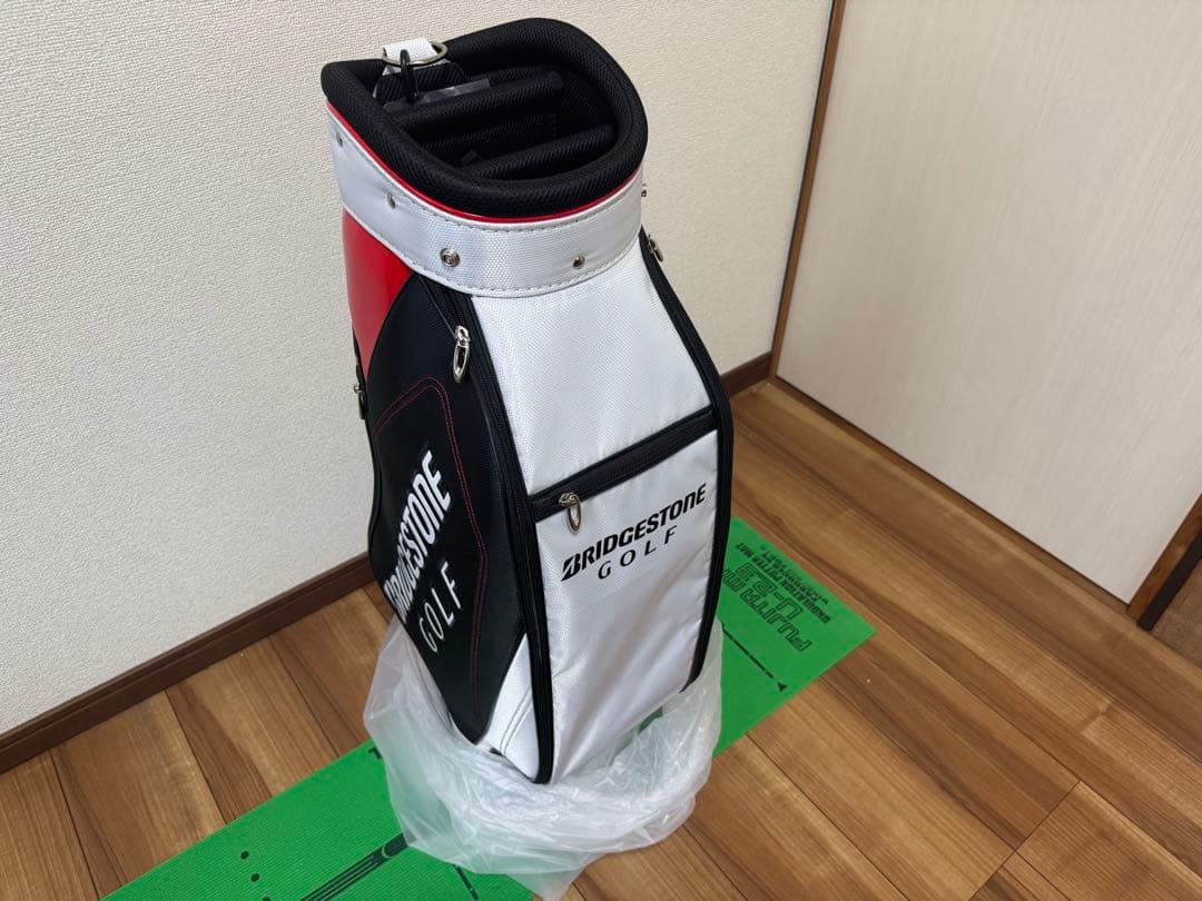 BRIDGESTONE GOLF キャディバッグ ホワイト/レッド/ブラック