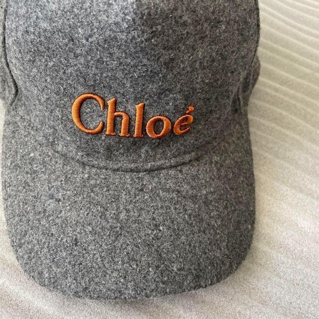 Chloe クロエ メルトン　キャップ 帽子58 グレー系