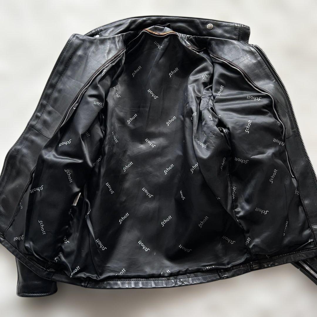 schott ショット レザー シングルライダースジャケット　36 M相当