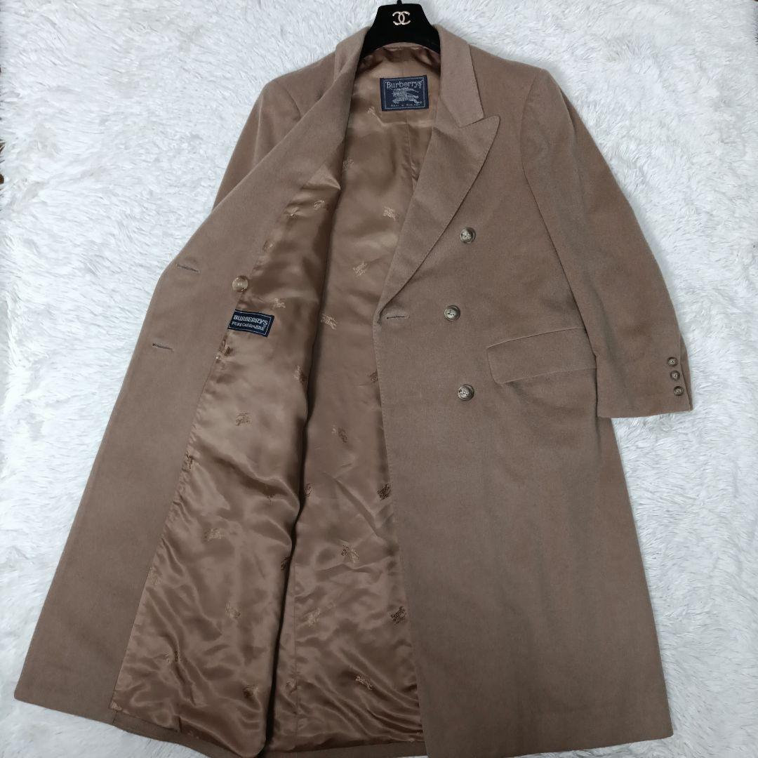 美品■Burberrys カシミヤ100% ダブル チェスターコート XLサイズ