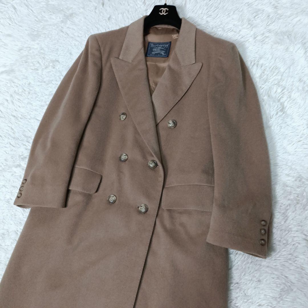 美品■Burberrys カシミヤ100% ダブル チェスターコート XLサイズ