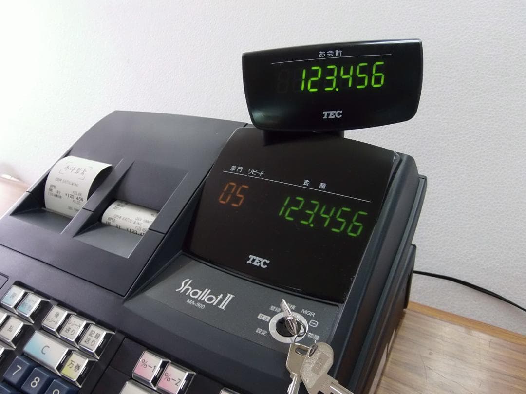 QRコード 店名ロゴ 領収証 設定無料 MA-500 レジスター　250627