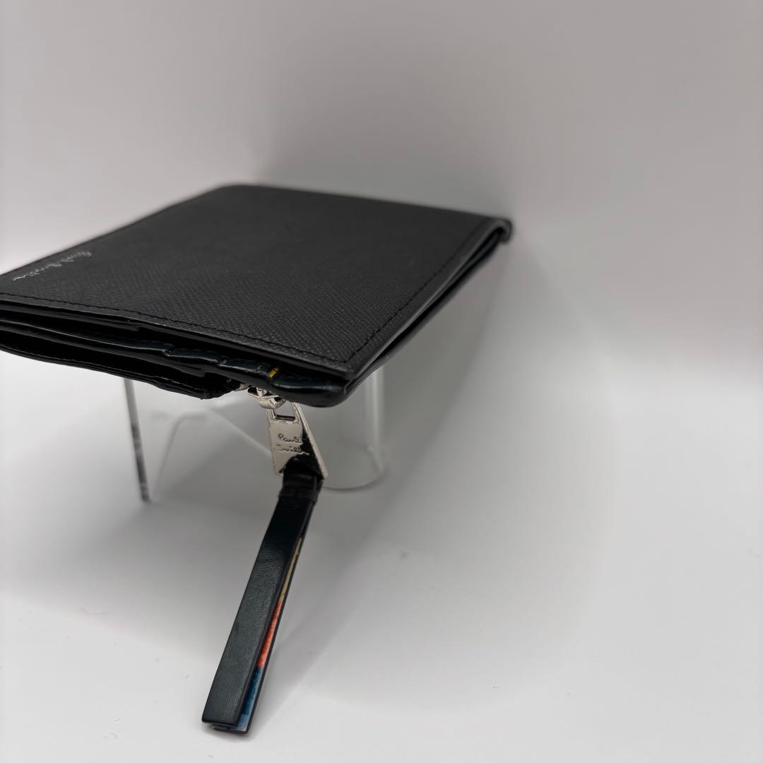 paul smith 二つ折り財布　マネークリップ　ブラック　札入れ　小銭入れ