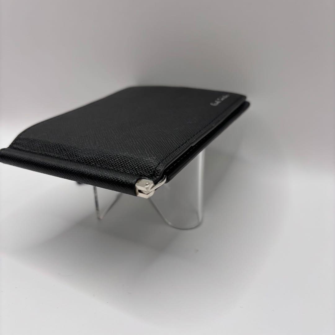 paul smith 二つ折り財布　マネークリップ　ブラック　札入れ　小銭入れ