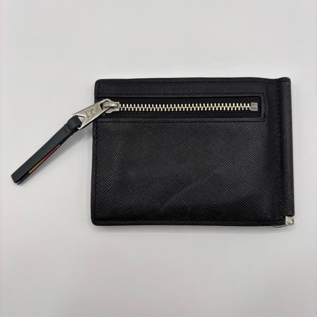 paul smith 二つ折り財布　マネークリップ　ブラック　札入れ　小銭入れ