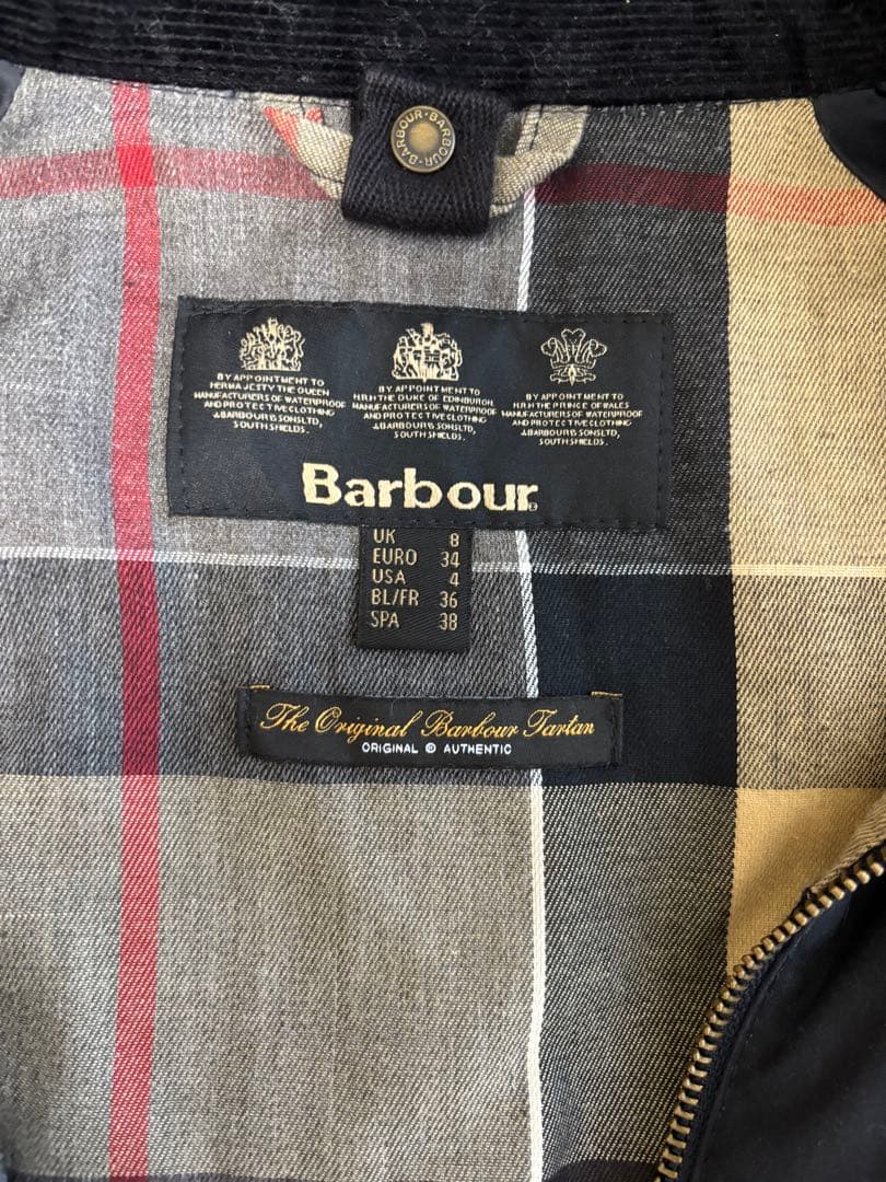 s*u様 レディース Barbour オイルジャケット ネイビー