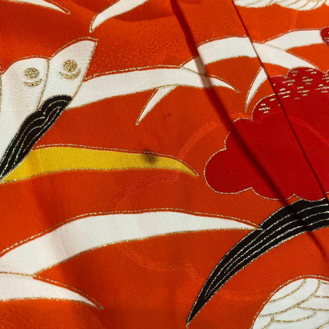 アンティーク 大正ロマン 七五三 七歳 着物 作り帯 小物一式 フルセット 蝶々