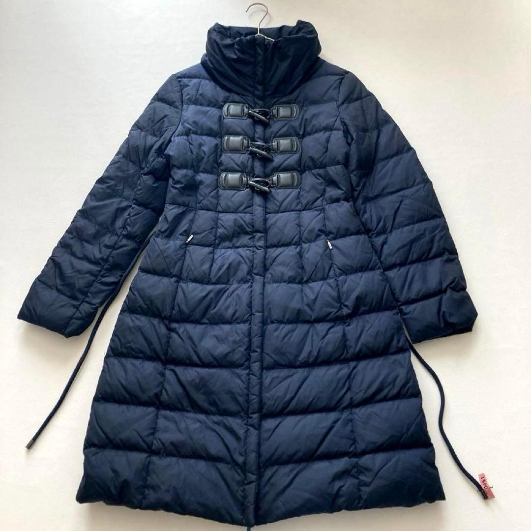 ま*か様 【2WAY】MaxMara　ダッフルダウンコート Aライン ベルト 紺