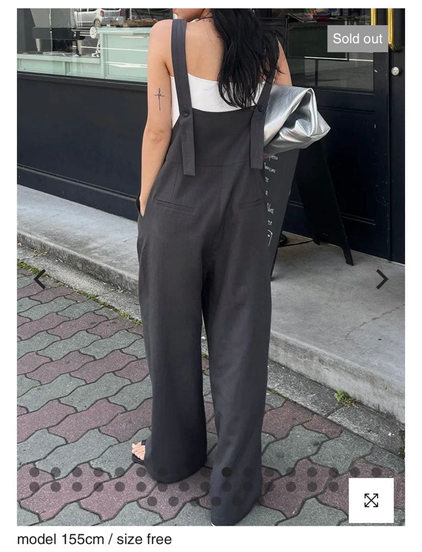 サロペット・オーバーオール・オールインワン efu V NECK RELAXED OVERALL
