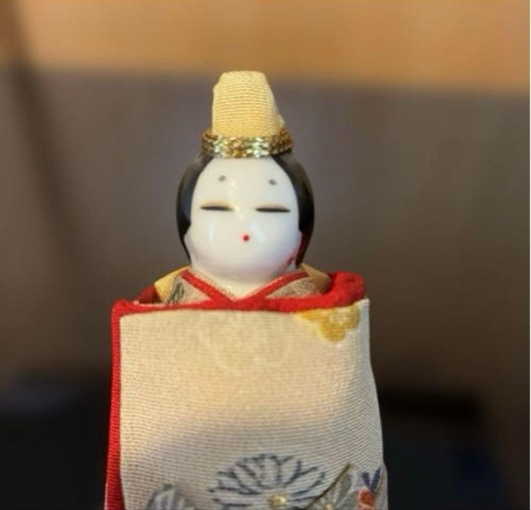 お値下げ‼️美品！「古布調極上立雛」　龍虎堂　龍虎作