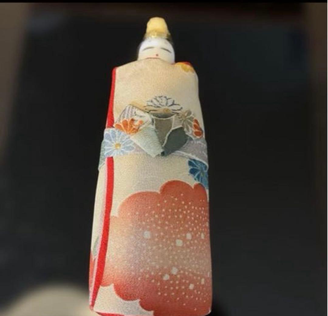 お値下げ‼️美品！「古布調極上立雛」　龍虎堂　龍虎作