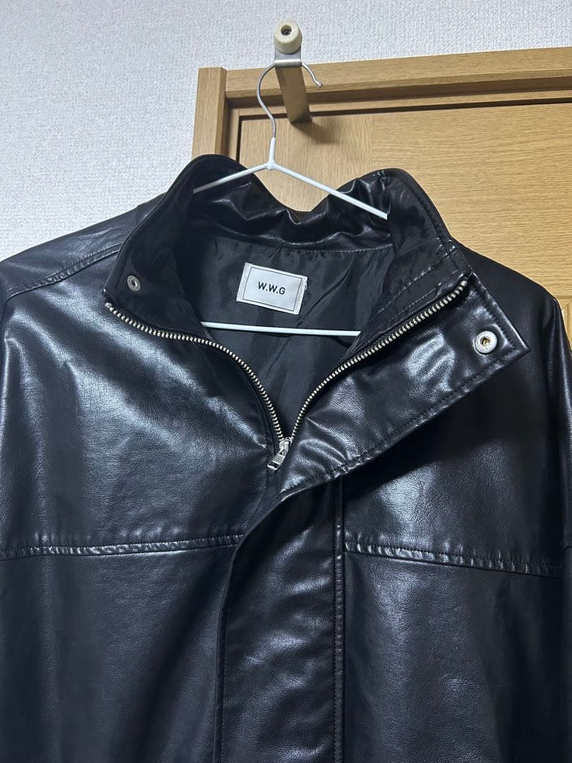 お値下げ中！who's who gallery フェイクレザーブルゾン
