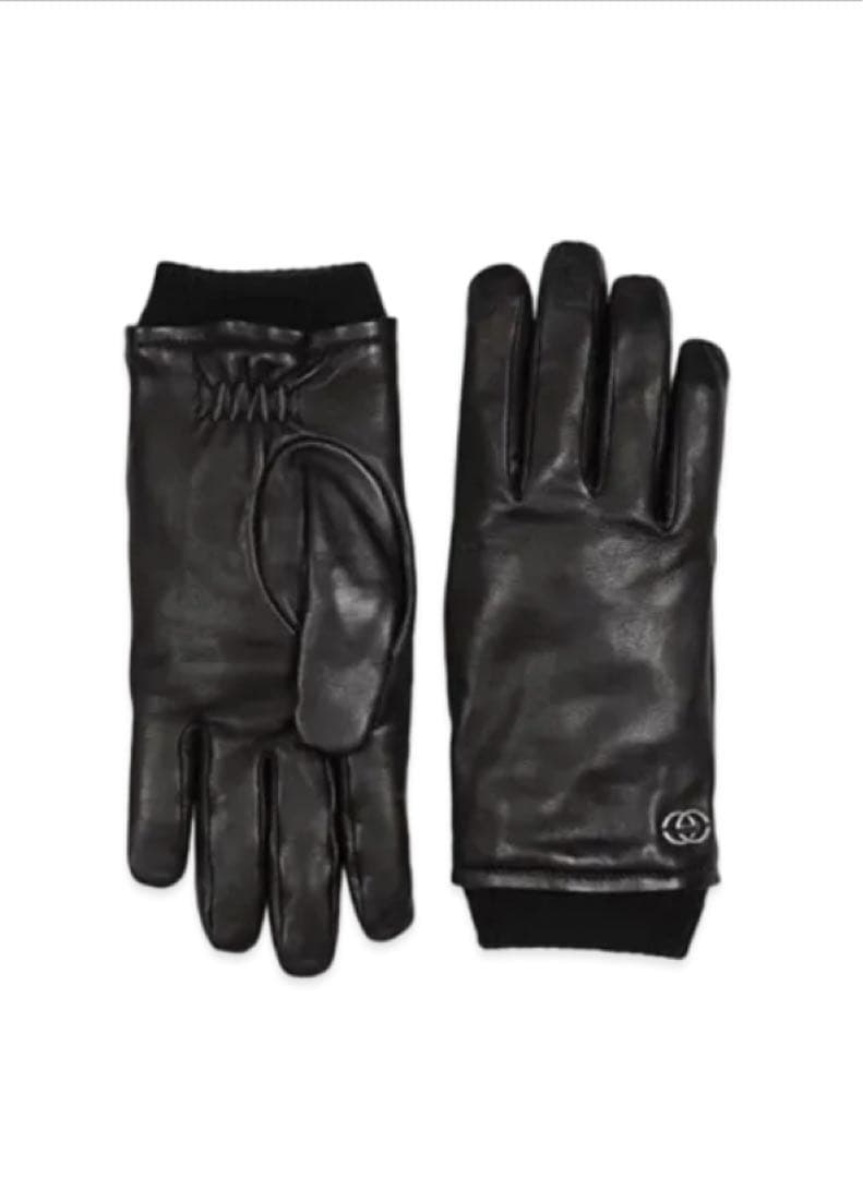 小物 GUCCI Leather Gloves With Interlocking G