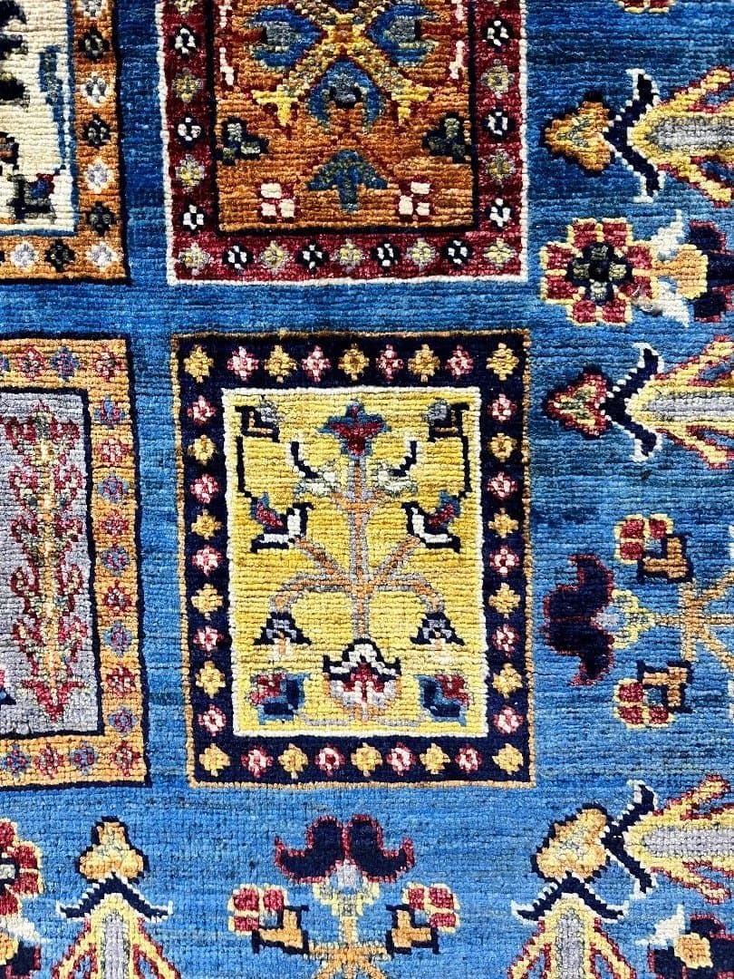 アフガニスタン手織りウール・コットン絨毯．83x 123 cm