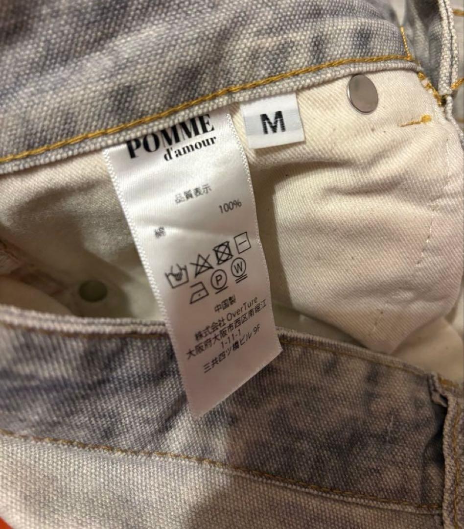 pomme d'amour トイプリントデニムtoy print denim
