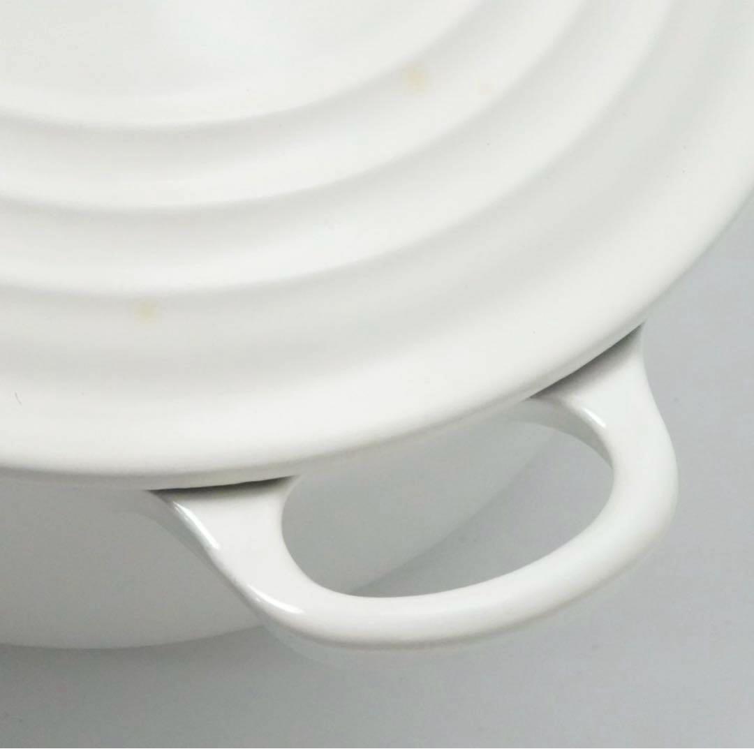 【未使用】LE CREUSET　ココット ロンド ホワイト　22cm