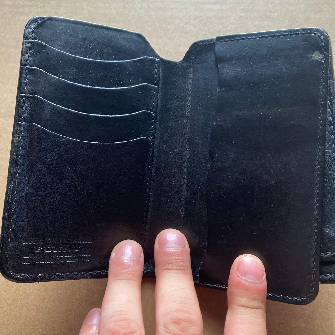 FUNNY 二つ折り財布 黒 elephant革