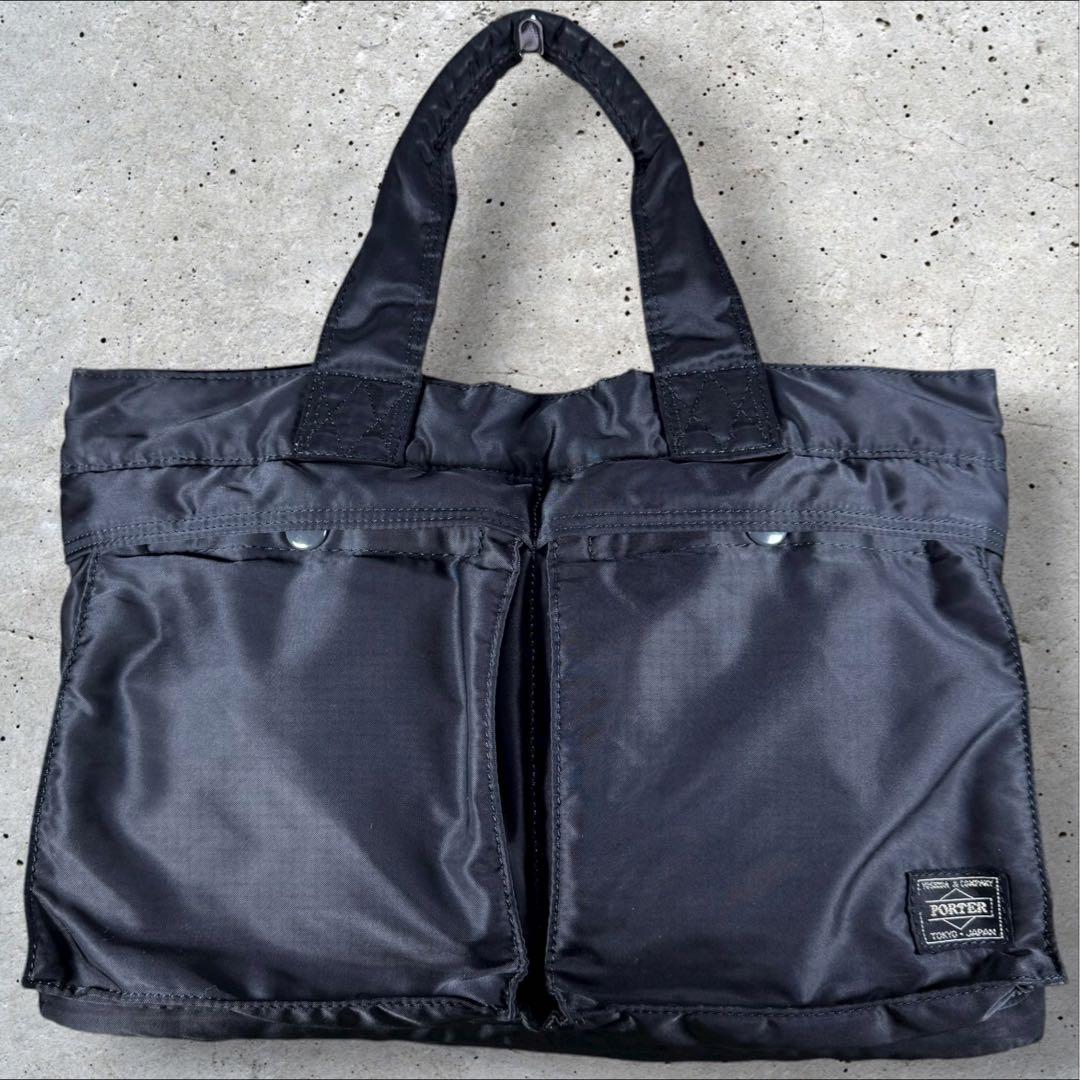 美品 PORTER ポーター　タンカー　トートバッグ　ナイロン　ブラック