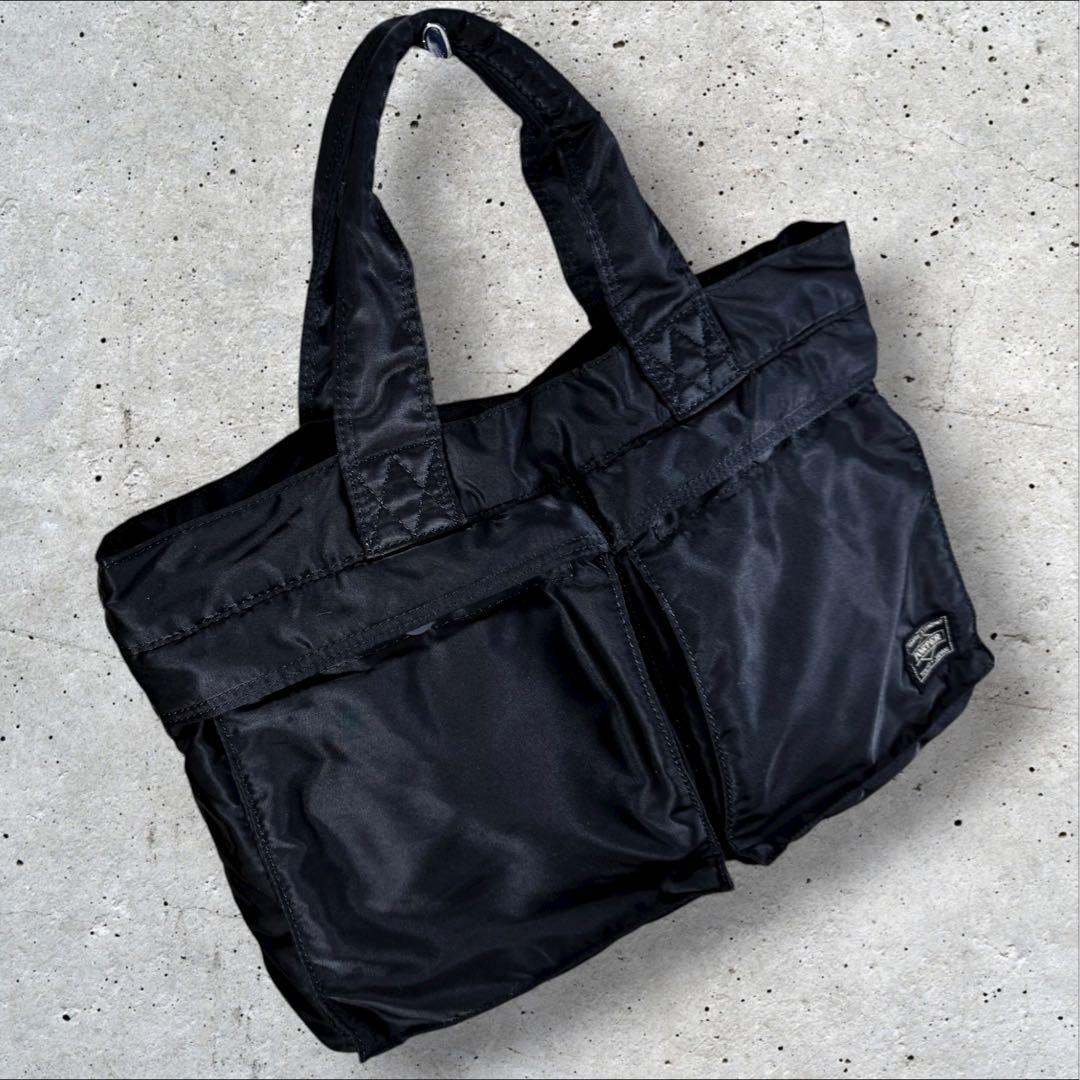 美品 PORTER ポーター　タンカー　トートバッグ　ナイロン　ブラック