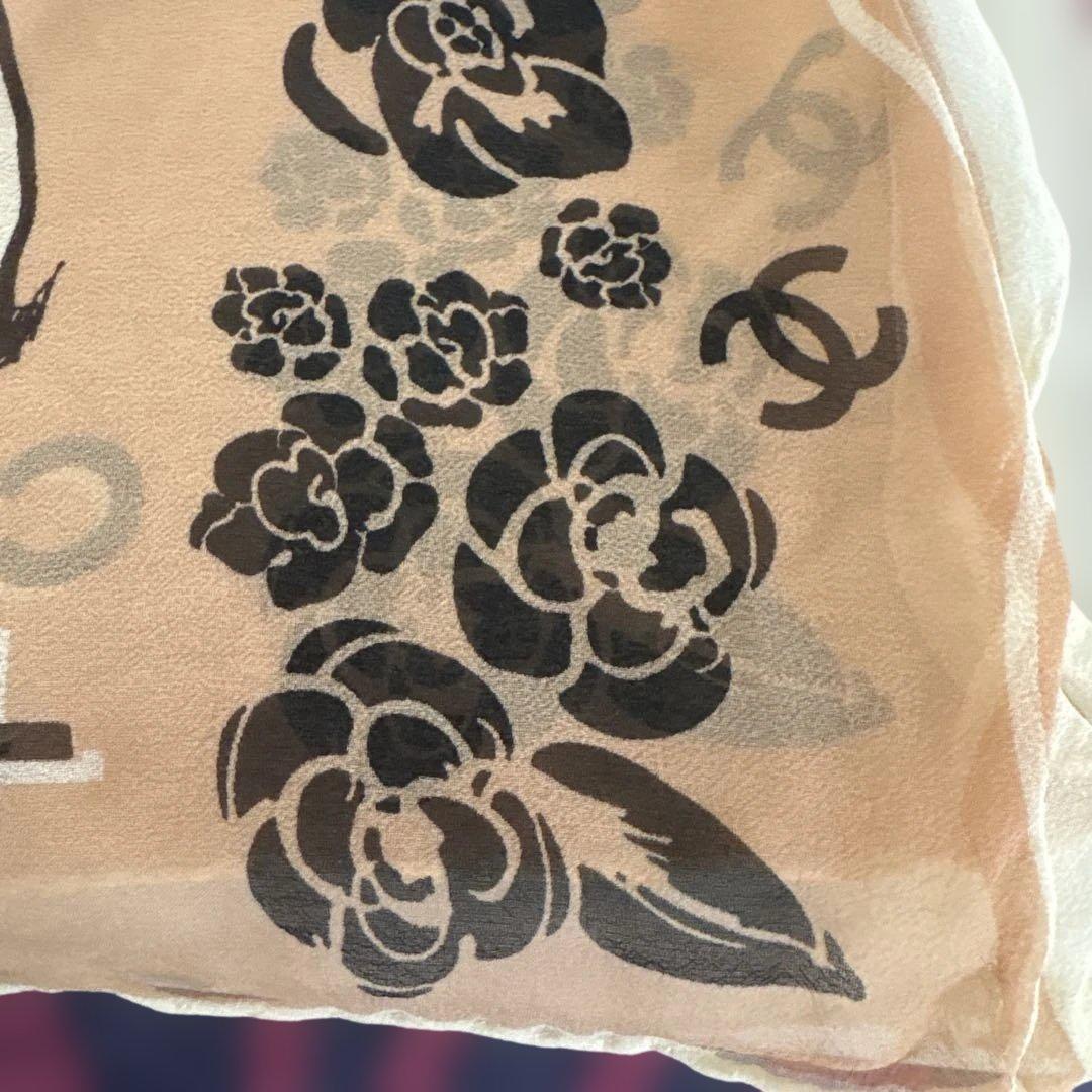 CHANEL シャネル フレンチフェスティバル ストール スカーフ カメリア