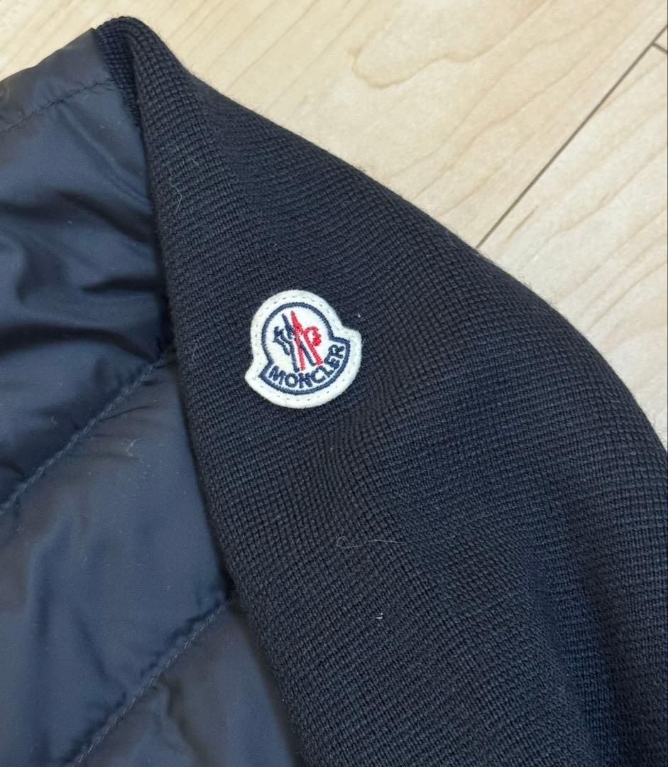 極美品MONCLER \"CARDIGAN TRICOT\" ブラック L 確実正規