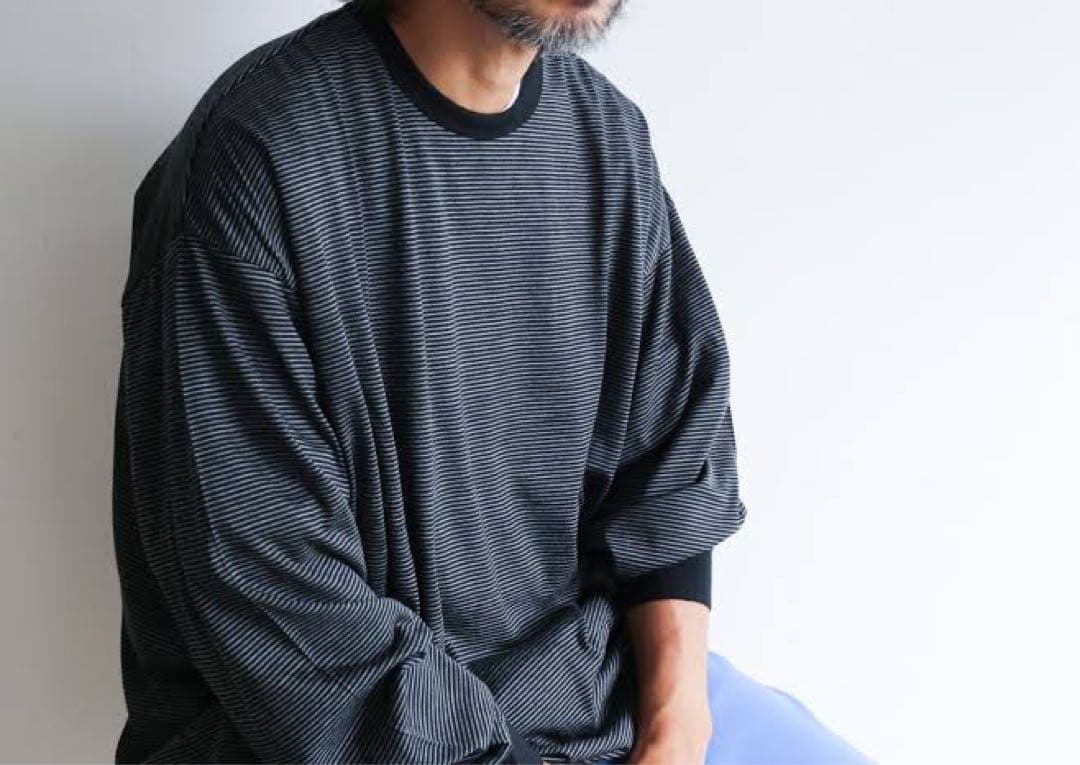 トップス 25AW Graphpaper Narrow Border L/S Tee 1