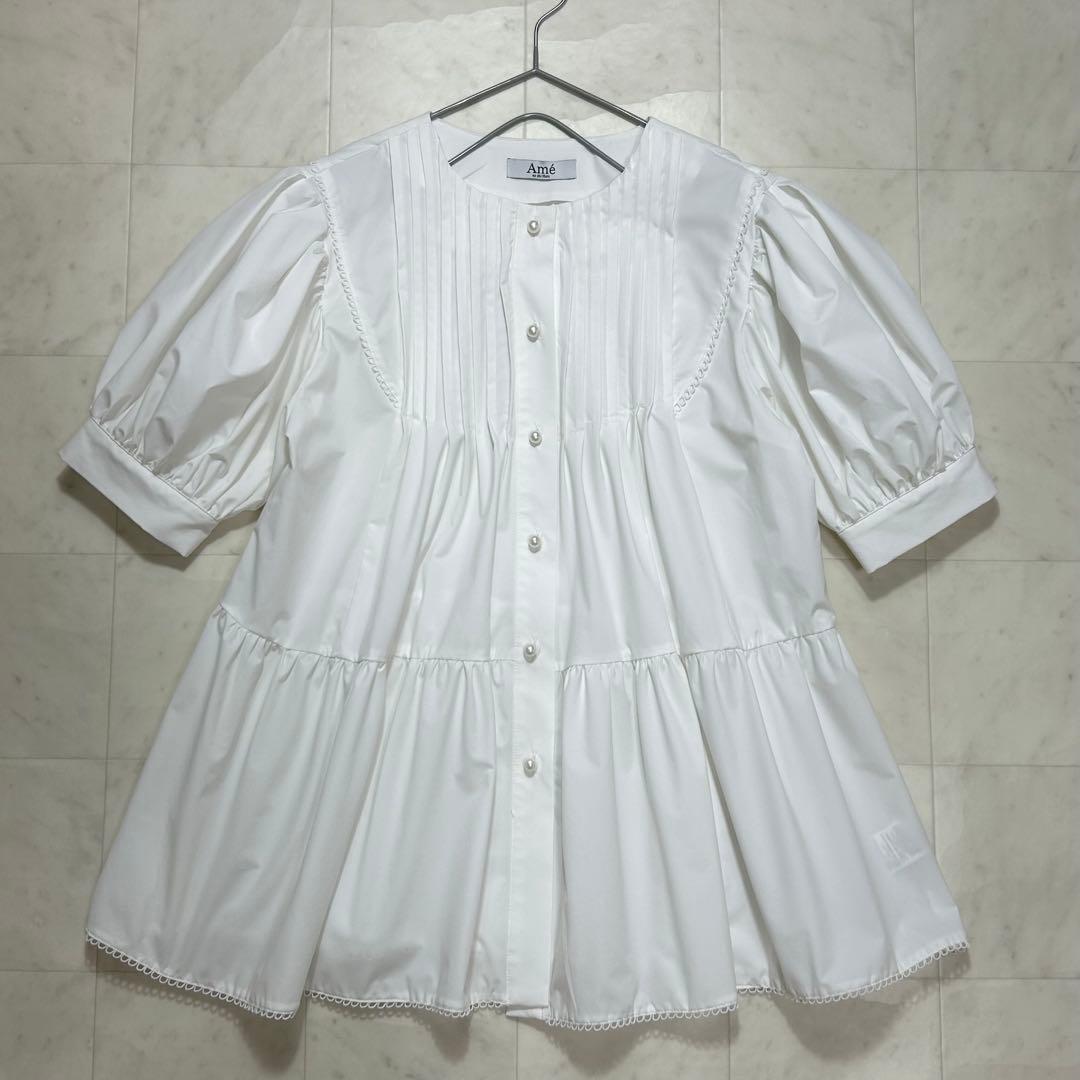 アメノチハレ Keep clean ピンタックチュニックブラウス 半袖 撥水