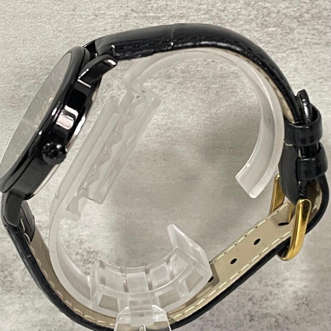 稼動品　COACH コーチ　ホースキャリッジ文字盤　ゴールド　黒　ボーイズ腕時計