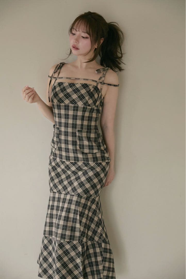 ワンピース andmary Cecilycheck longdress