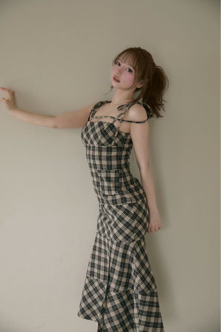 ワンピース andmary Cecilycheck longdress