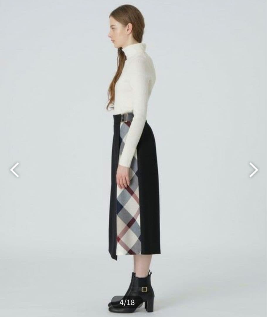 BLUE LABEL　CRESTBRLDGE ウールライクツイルガウチョパンツ