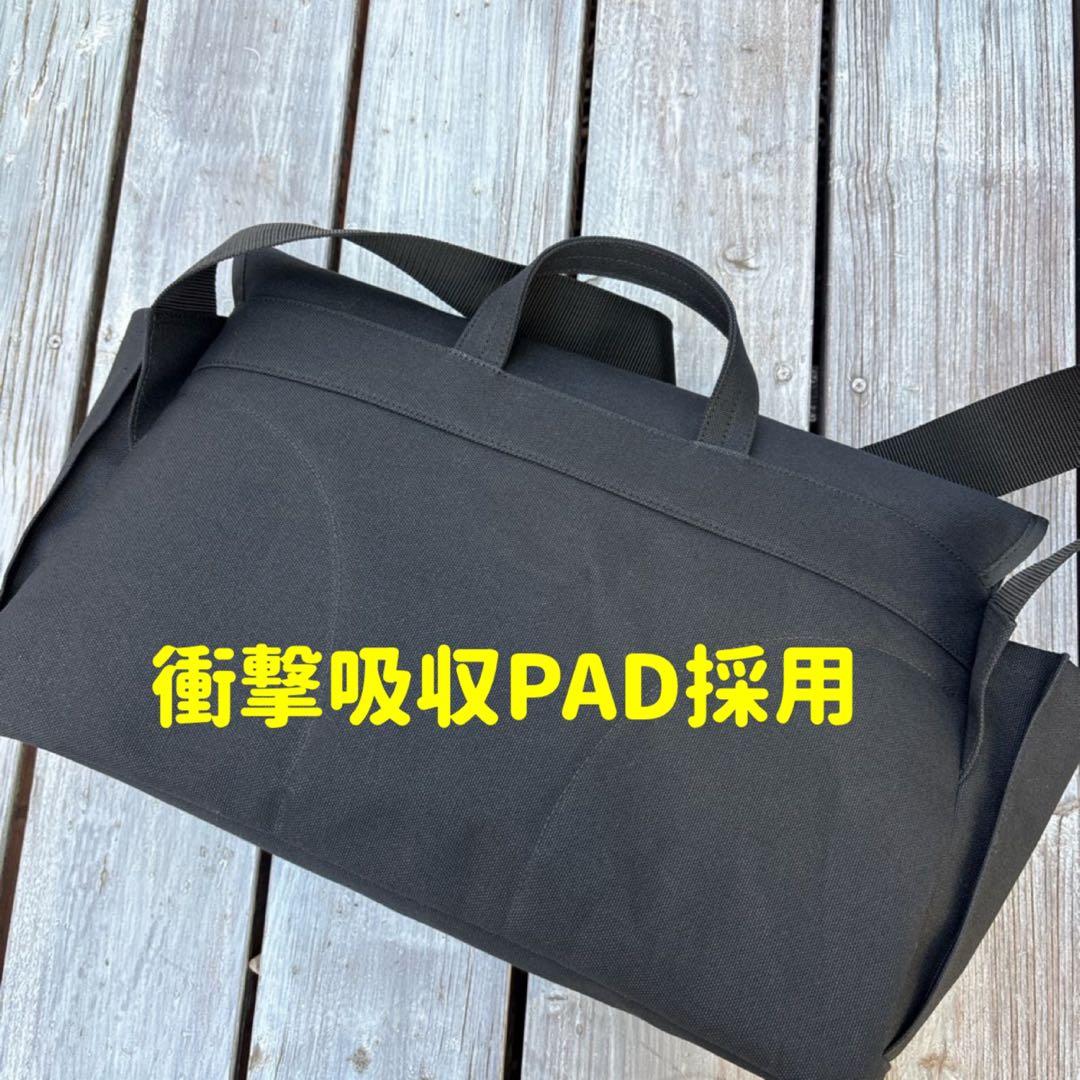 【新作】斜め掛けツールバッグα【倉敷帆布】 （精密機器対応モデル）