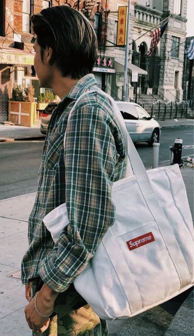 supreme 2020fw Canvas Tote キャンバス トート 白