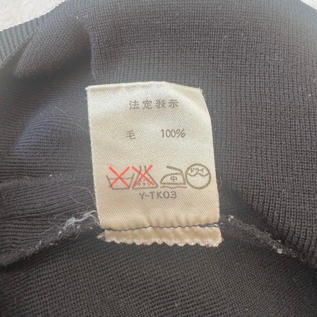 美品 Christian Dior ブラック フリル ニット セーター M 黒