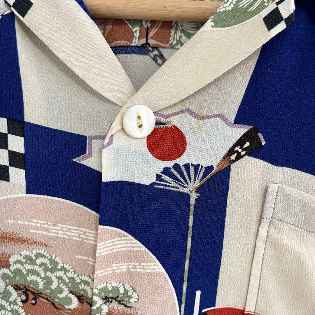 メ*ト様 sunsurf MUSASHIYA 和柄 縮緬　アロハシャツ