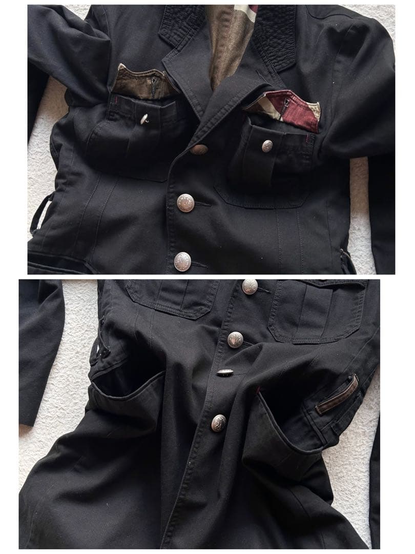 【極美品】ポールスミス トレンチコート ユニオンジャック 銀ボタン 腰ベルト 黒