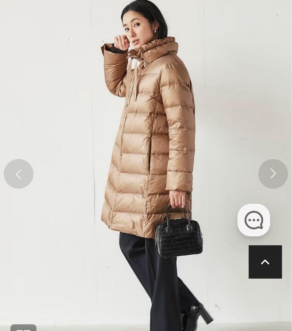 美品✨ドゥクラッセ　艶Airダウン・スタンドカラーロングコート