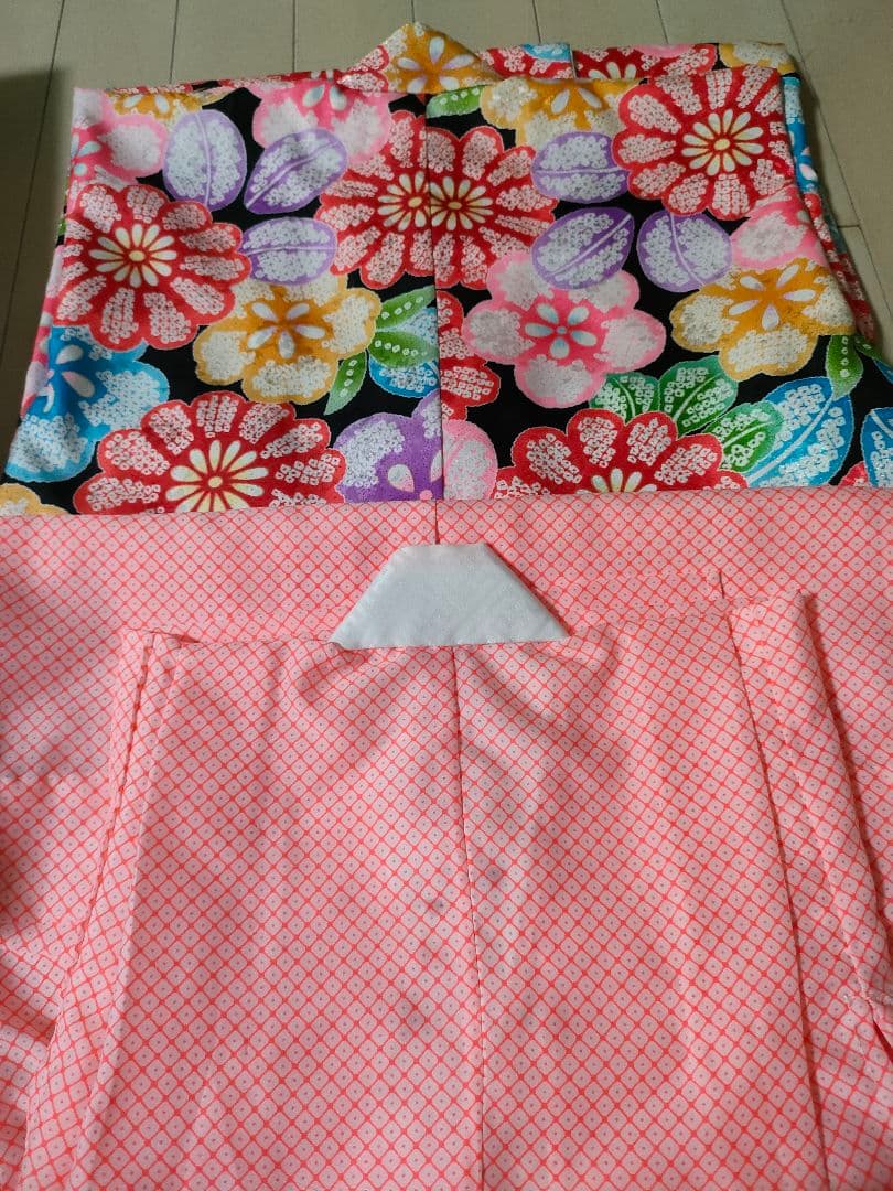 一度のみ着用七五三用華やか着物