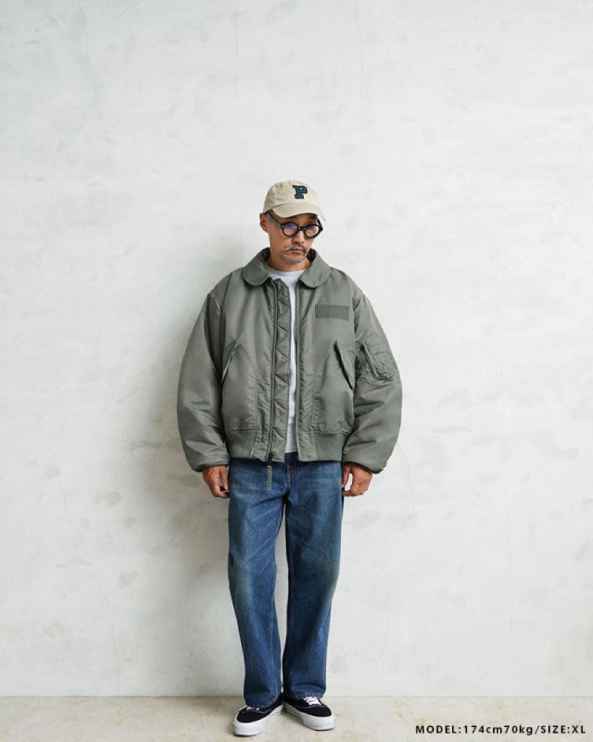 WAIPER CWU-45/P FLIGHT JACKET XL セージグレー