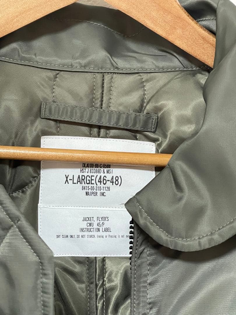 WAIPER CWU-45/P FLIGHT JACKET XL セージグレー